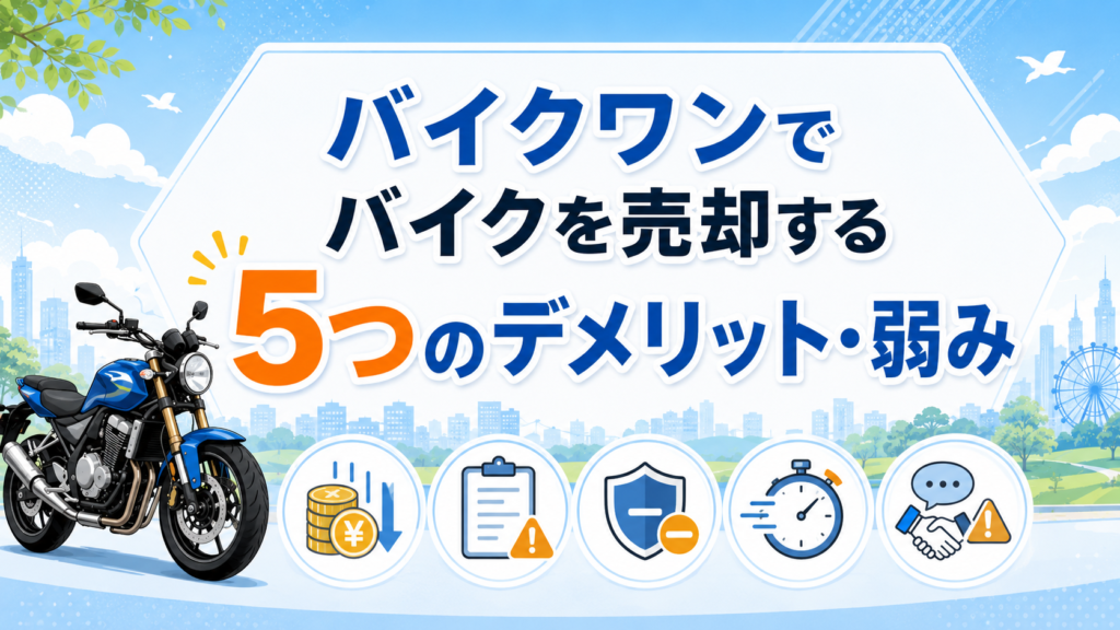 バイクワンでバイクを売却する5つのデメリット・弱み