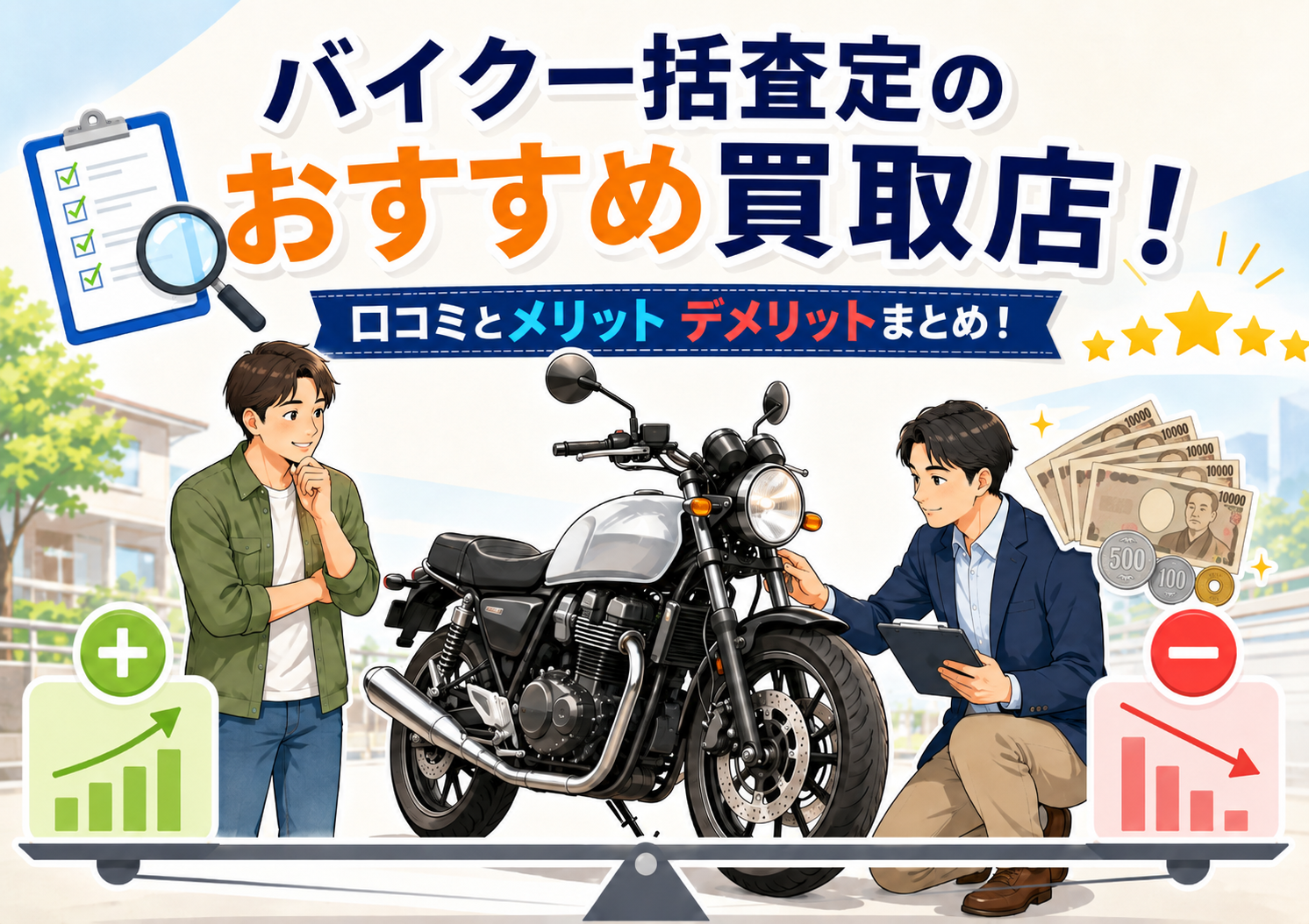 バイク一括査定のおすすめ買取店！口コミとメリット デメリットまとめ！