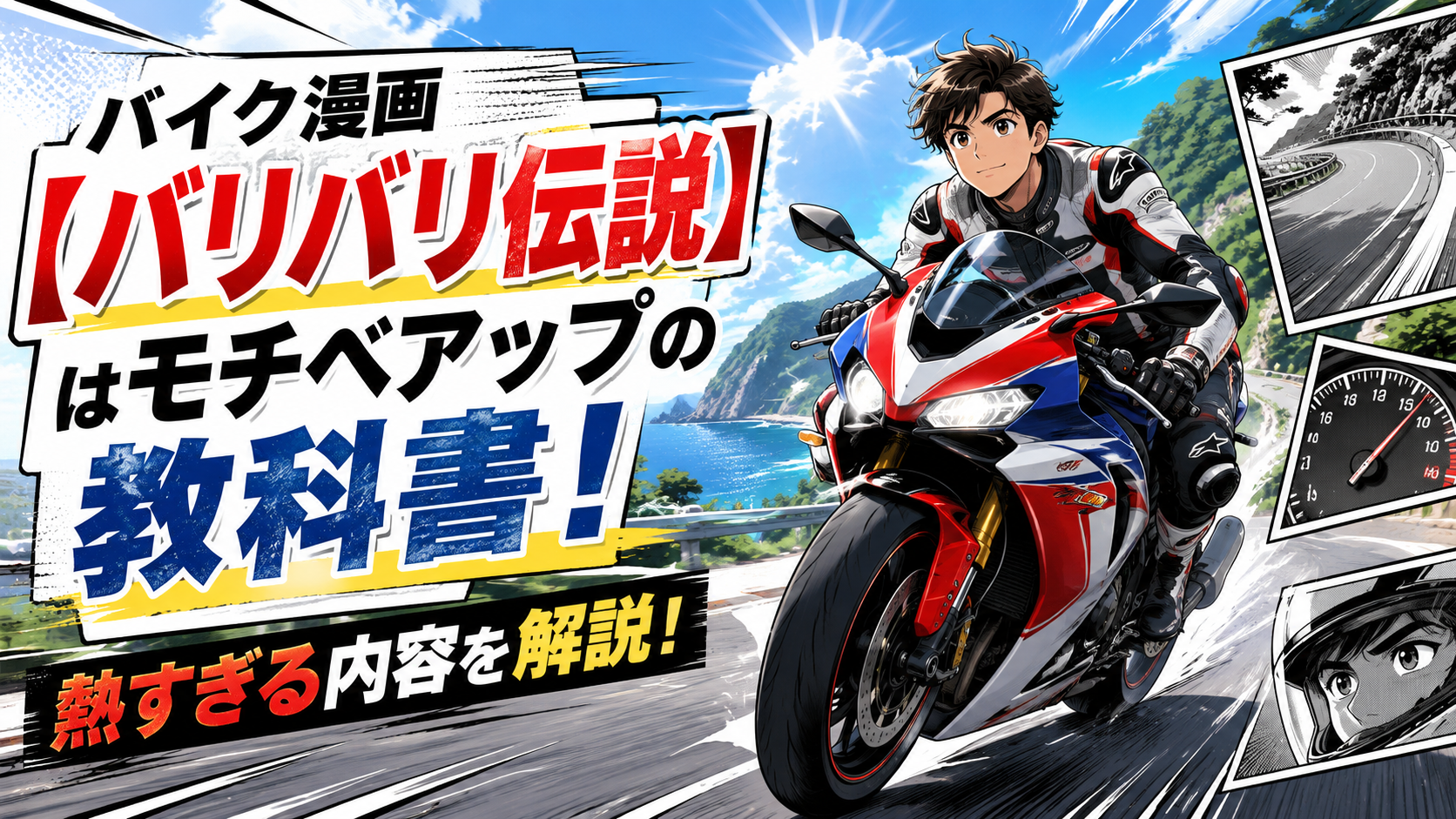 バイク漫画【バリバリ伝説】はモチベアップの教科書！熱すぎる内容を解説！