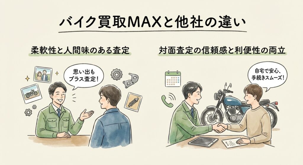 バイク買取MAXと他社の違い