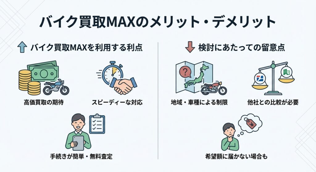 バイク買取MAXのメリット・デメリット
